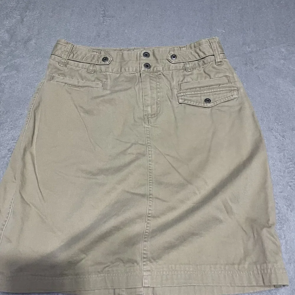 Columbia XCO Womens Khaki Cotton Twill Utility Skirt Size 8 Tan AL5023 Hiking‎